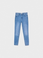 %Pto% Mid-rise skinny jeans blue front view