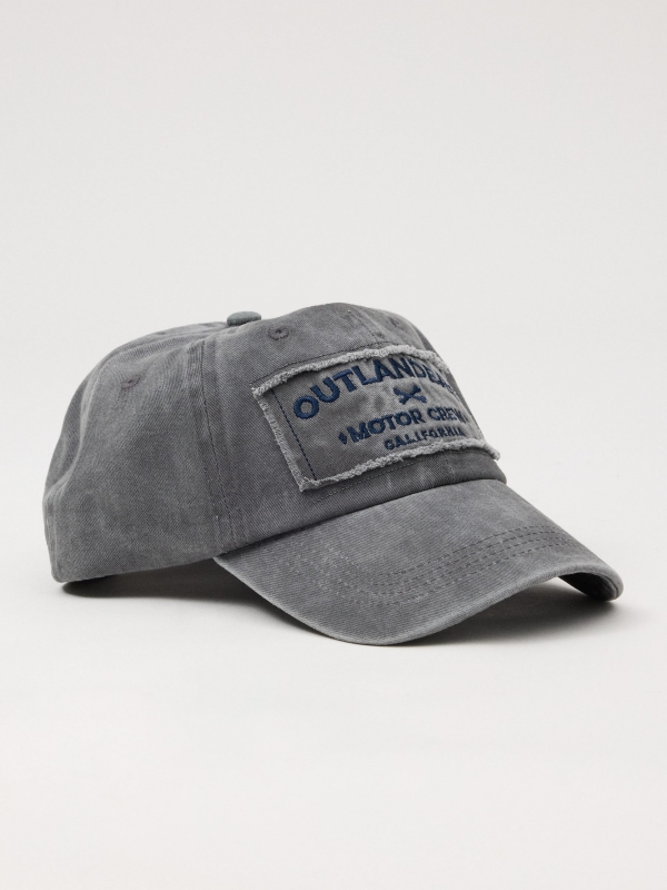 Vintage baseball cap dark grey detail view