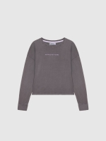 %Pto% Page Not Found crop top dark grey