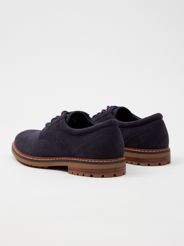 Classic men's shoe dark blue 45º back view