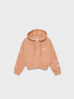 %Pto% Sudadera crop Forever Ramen marrón claro