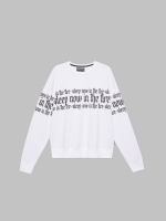%Pto% Sudadera sin capucha con texto blanco vista frontal