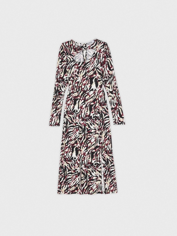  Mini cut out print dress multicolor