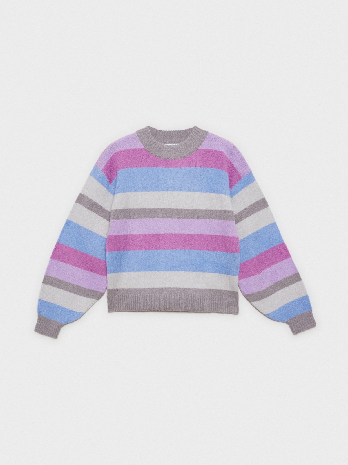  Jersey oversized cuello perkins morado vista frontal