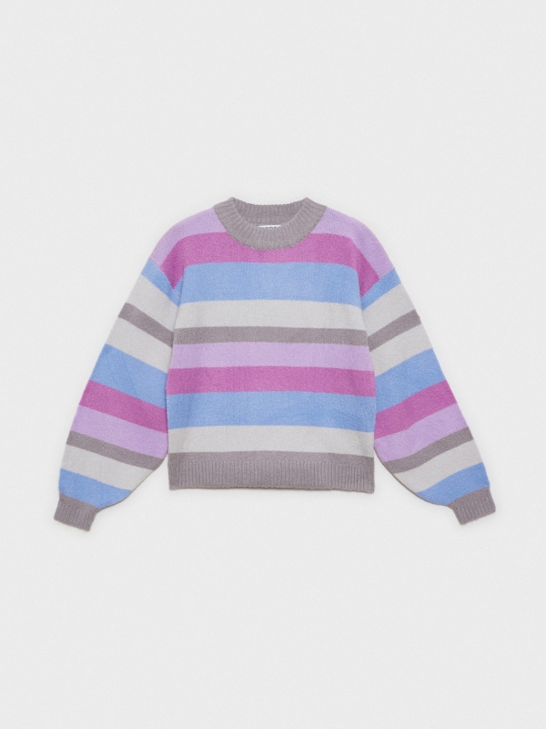  Jersey oversized cuello perkins morado vista frontal