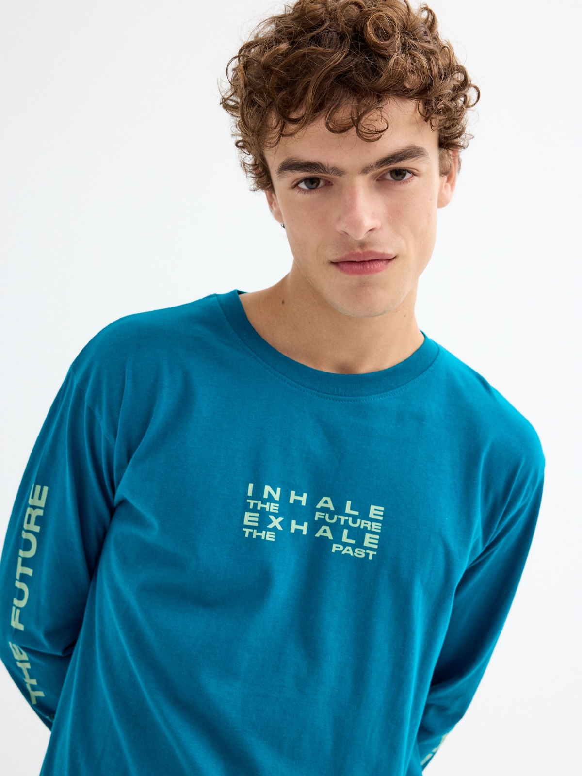  Camiseta INHALE turquesa