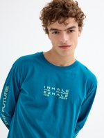 %Pto% Camiseta INHALE turquesa
