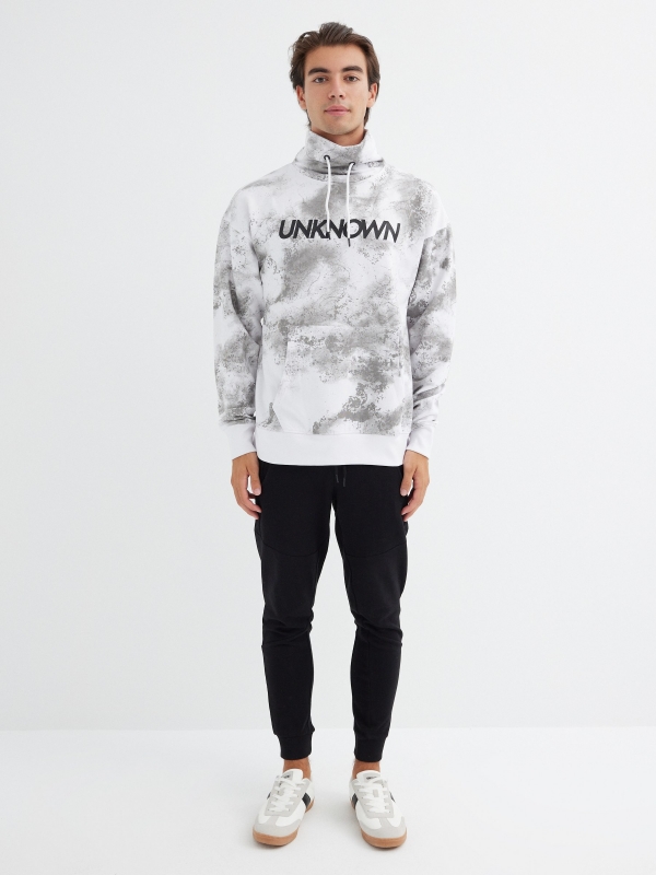 Sweatshirt Tie&dye Unknown branco vista geral frontal