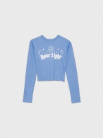 %Pto% Crop Your Light T-shirt blue