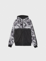 %Pto% Nylon camouflage jacket black front view