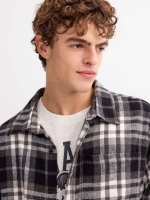 %Pto% Camisa xadrez verde mini preto