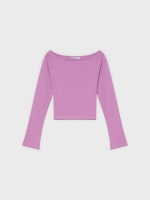 %Pto% Raglan sleeve t-shirt purple front view