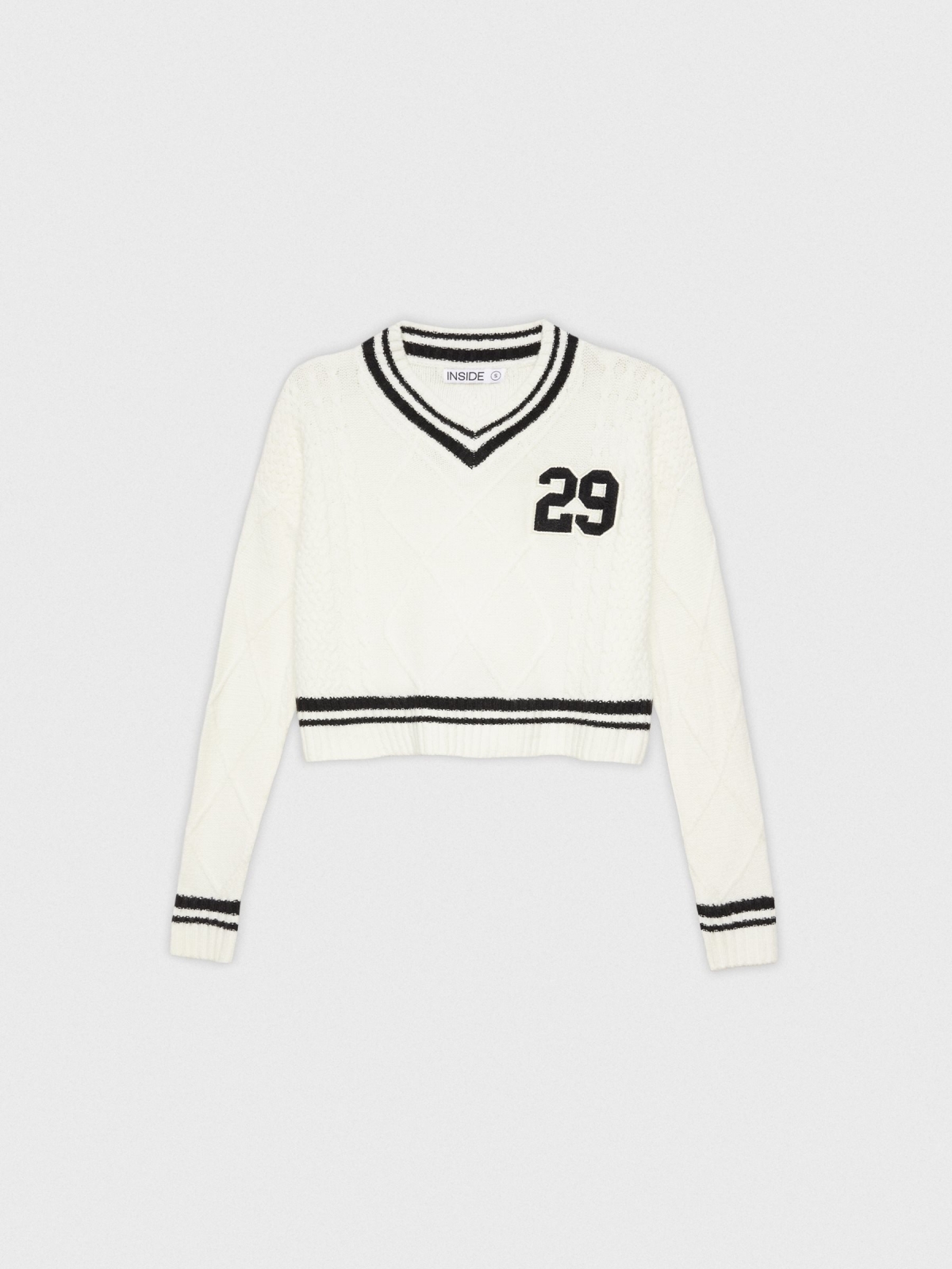 Jersey College 29 off white vista detalhe