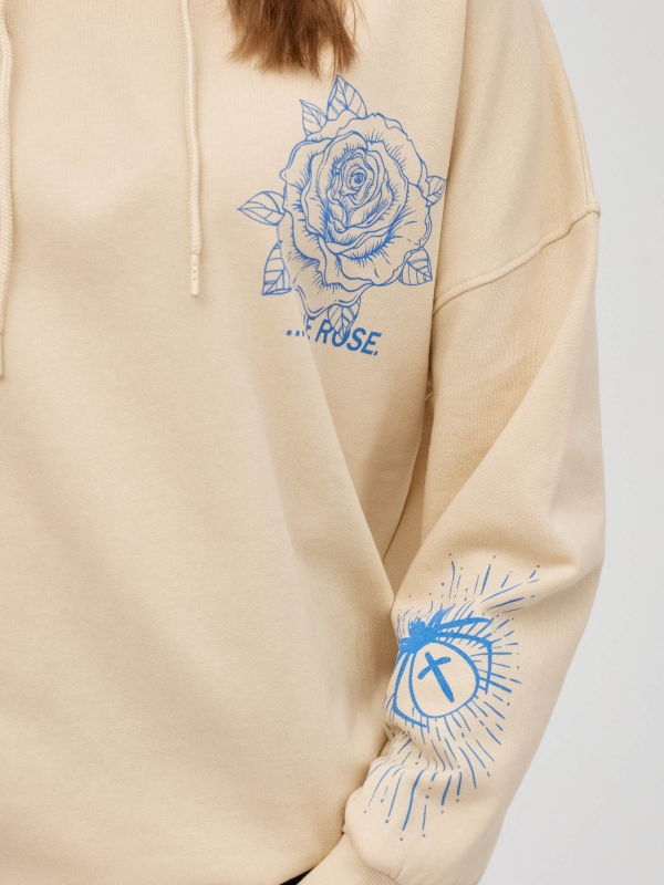 Lovers oversized sweatshirt sand detail view