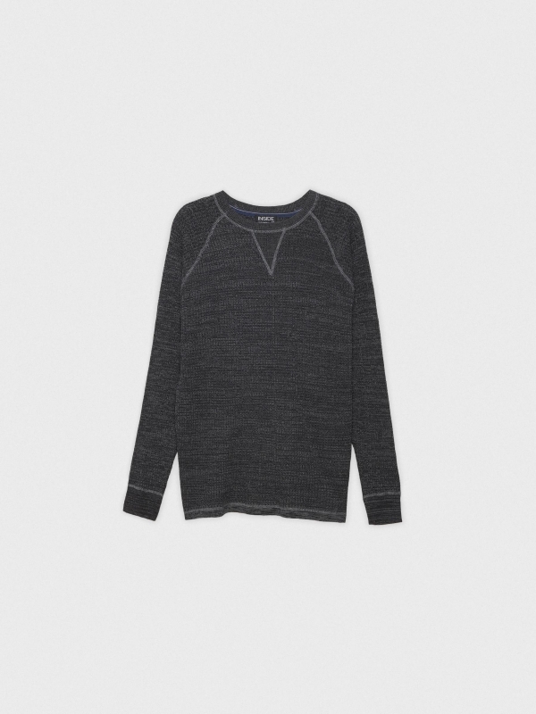  Basic mottled sweater grey front view