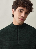 %Pto% Jersey jaspeado semicerrado verde