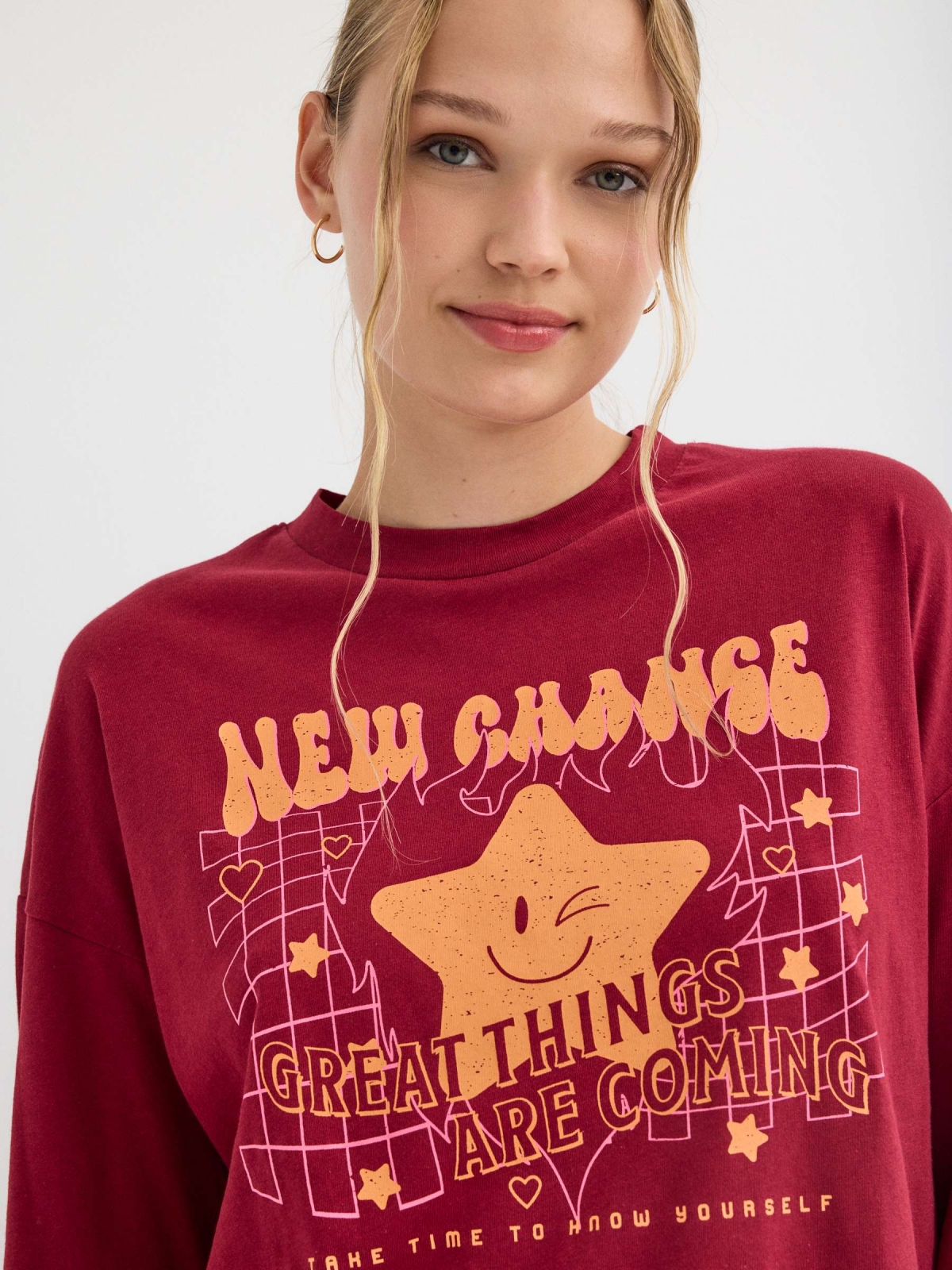  New Change T-shirt garnet