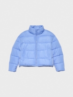%Pto% Oversized crop coat blue front view