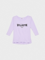 %Pto% T-shirt com estampado Wellington malva