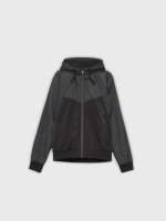 %Pto% Nylon jacket colour block graphic black front view