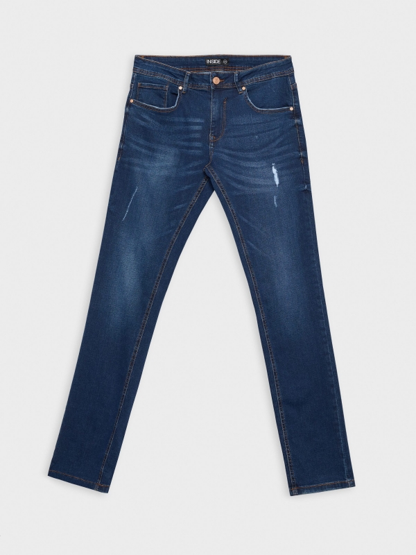  Jeans slim denim oscuro azul vista frontal