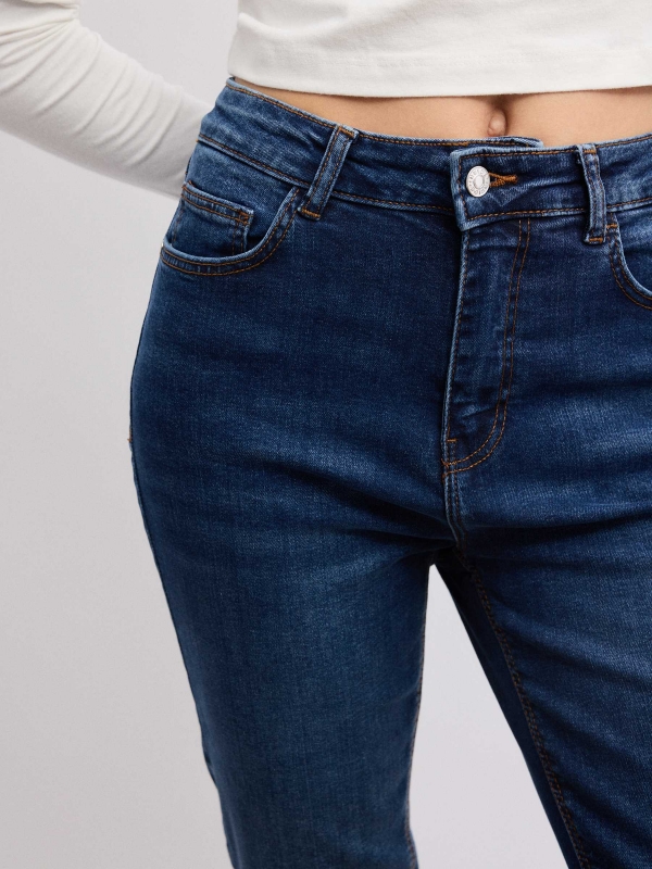  Mid-rise skinny jeans dark blue