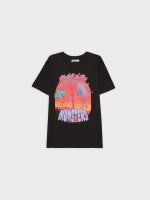 %Pto% Monsters oversized T-shirt black