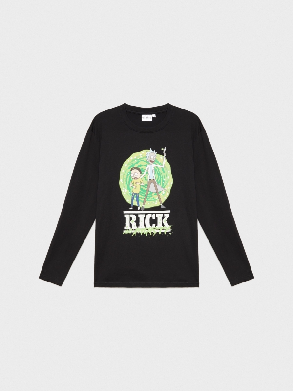  Camiseta Rick&Morty serie negro