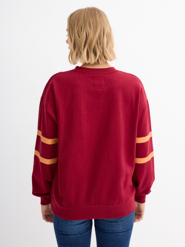 Oversized sweatshirt Sydney garnet middle back view