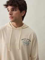 %Pto% Mountains hooded T-shirt sand