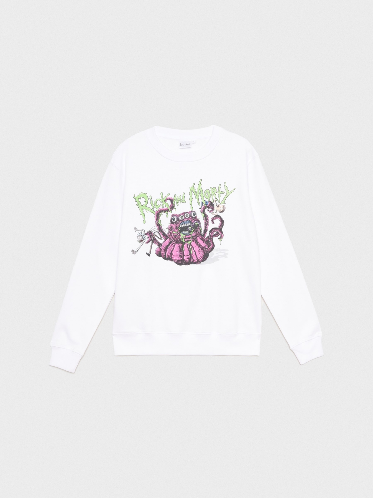  Sudadera sin capucha Rick&Morty blanco