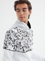 %Pto% Fluid neck print sweatshirt white