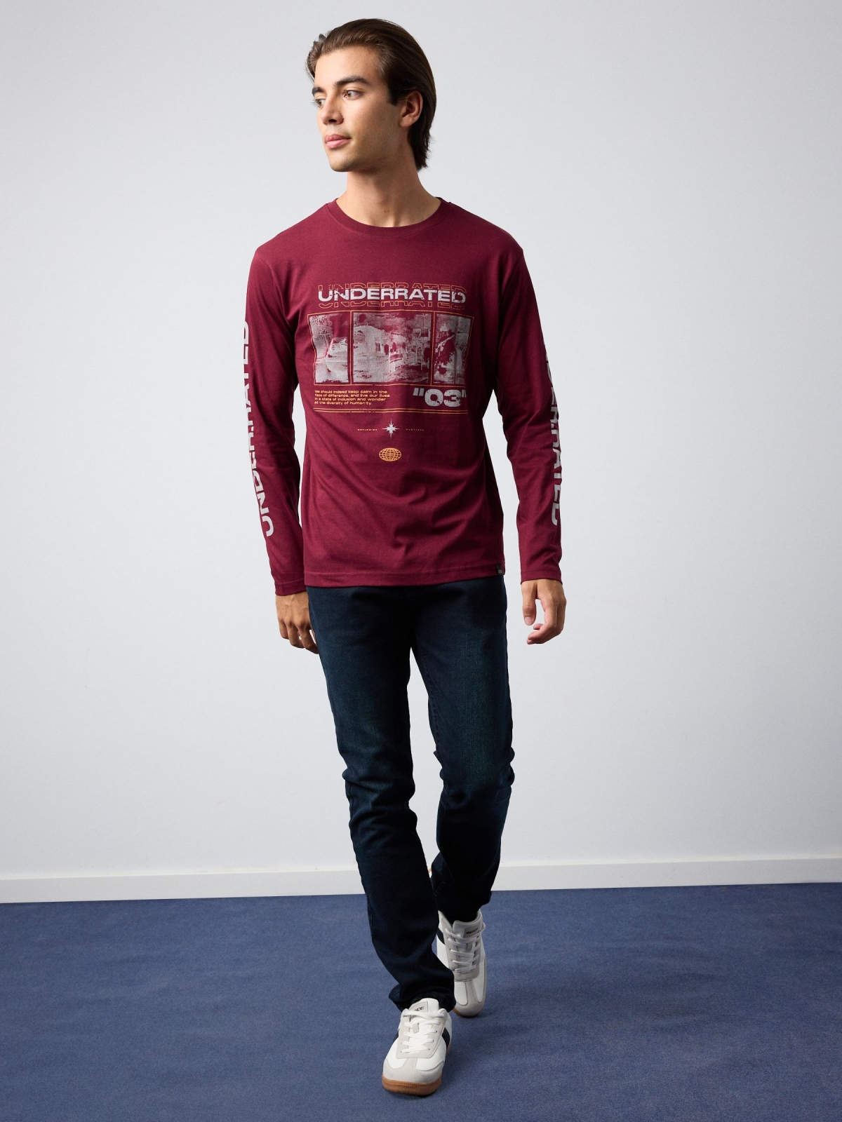 %New% T-shirt UNDERRATED borgonha