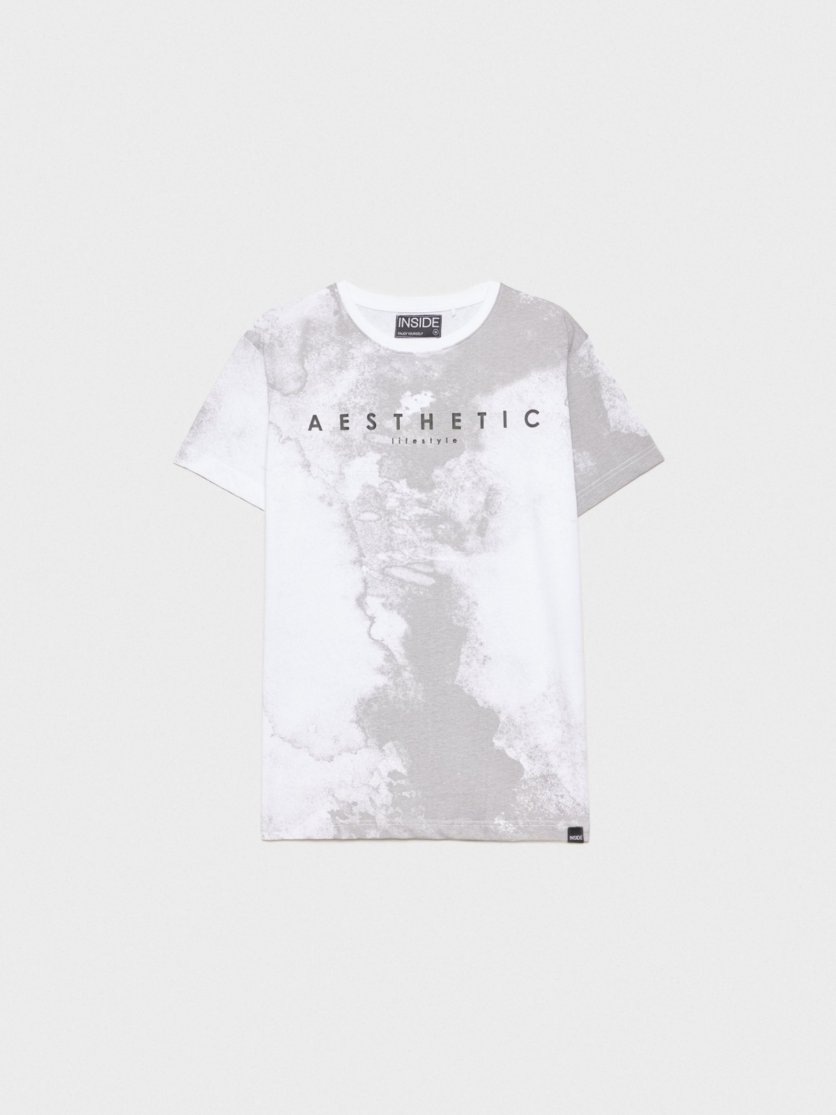  AESTHETIC degraded T-shirt white