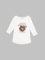 %Pto% T-shirt +Beijos off white vista frontal
