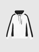 %Pto% Sudadera básica color block blanco