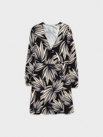 %Pto% Vestido mini escote cruzado printed multicolor
