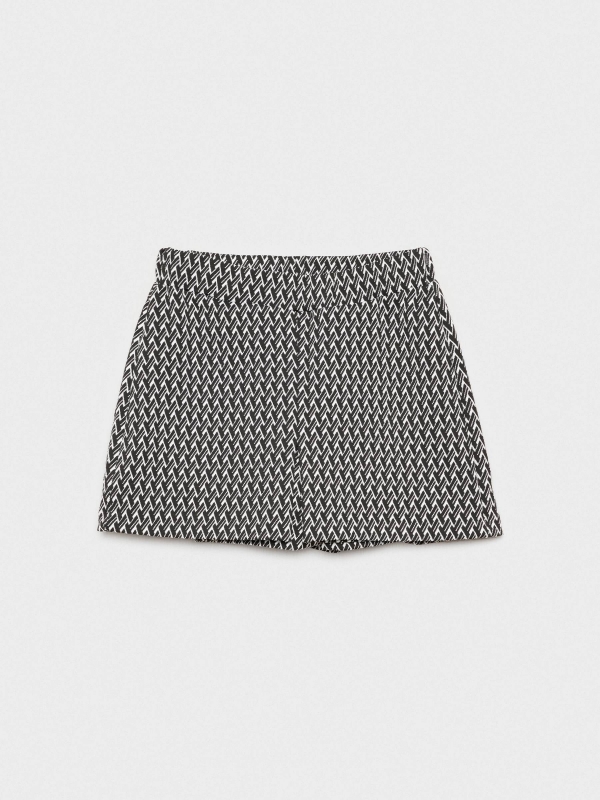  Geometric jacquard skort black