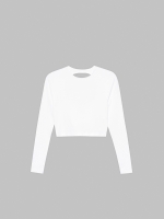 %Pto% T-shirt com corte nas costas branco vista frontal