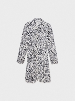 %Pto% Vestido mini camiseto animal print multicolor vista frontal