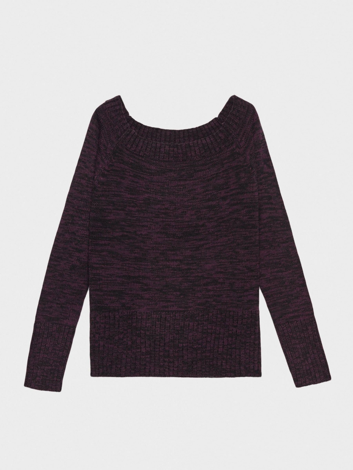 %Pto% Marbled boat sweater aubergine