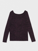 %Pto% Marbled boat sweater aubergine