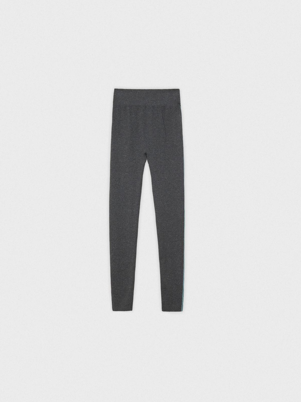  Seamless high-waist leggings dark grey front view