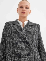 %Pto% Crossed cloth coat black