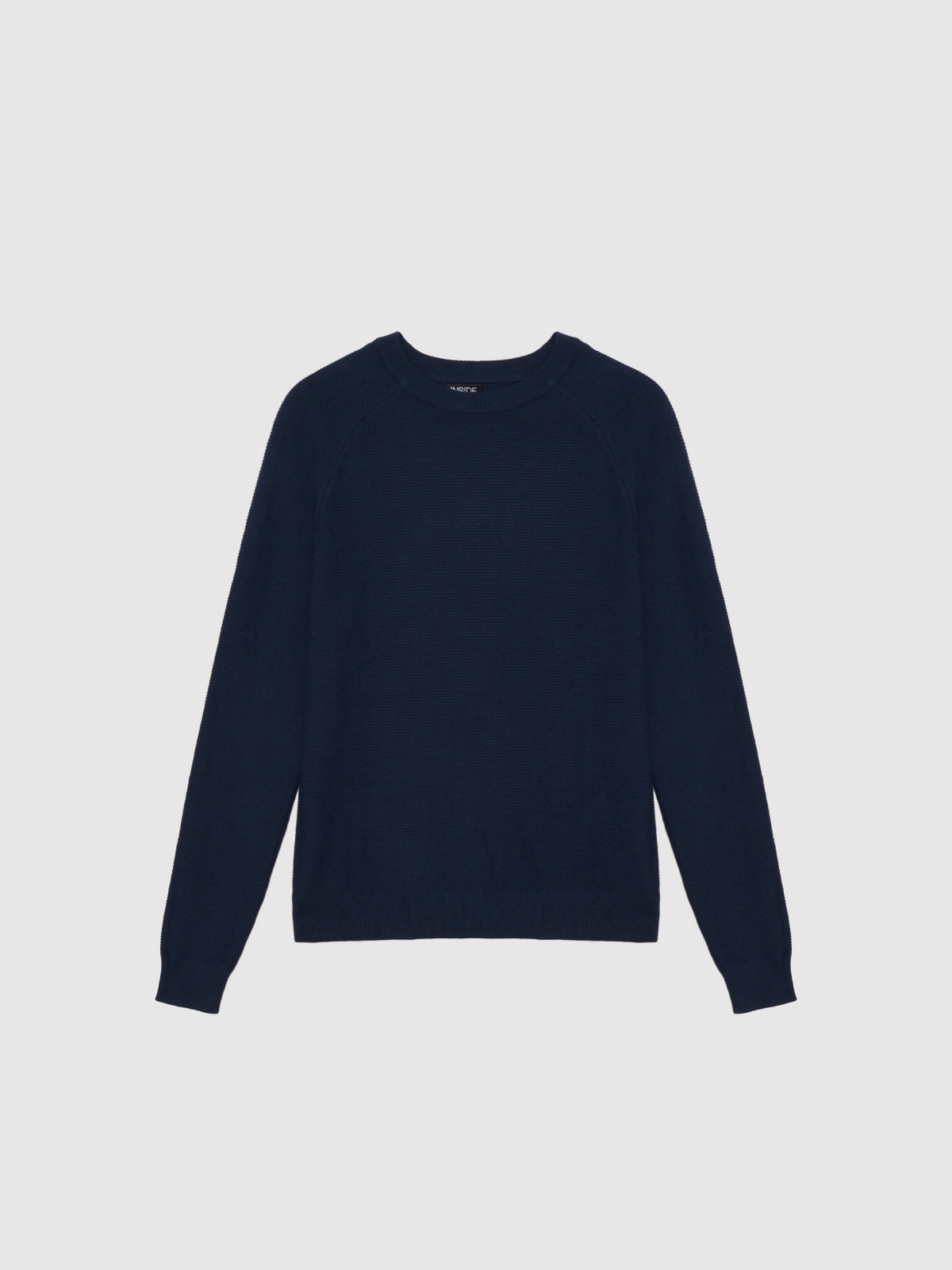  Basic ribbed sweater navy front view