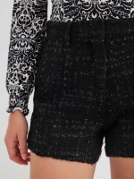 %Pto% Tweed shorts with lurex black