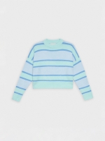 %Pto% Jersey oversized de rayas azul claro vista frontal