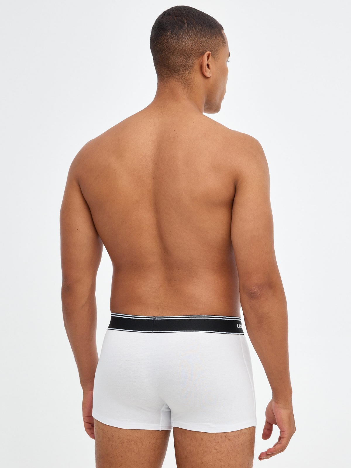 Pack 4 boxers blancos blanco vista media trasera