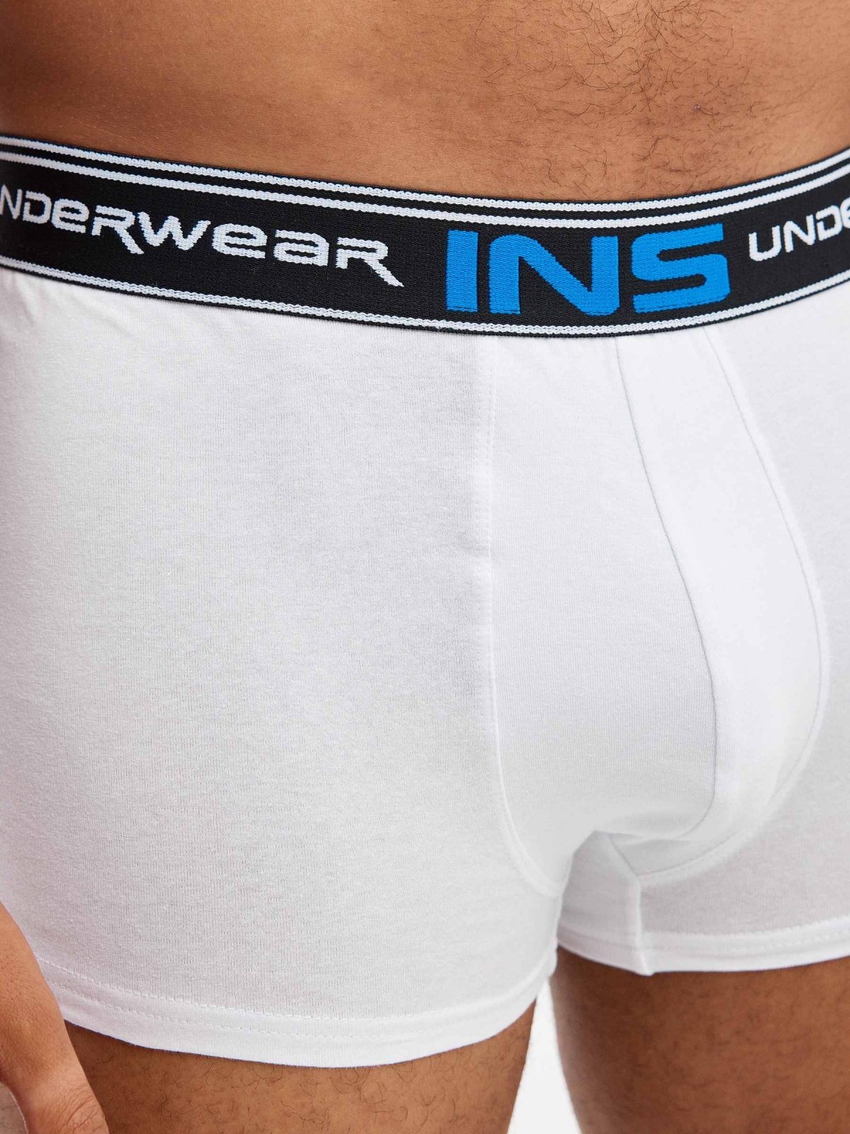 Pack 4 boxers brancos branco vista geral frontal