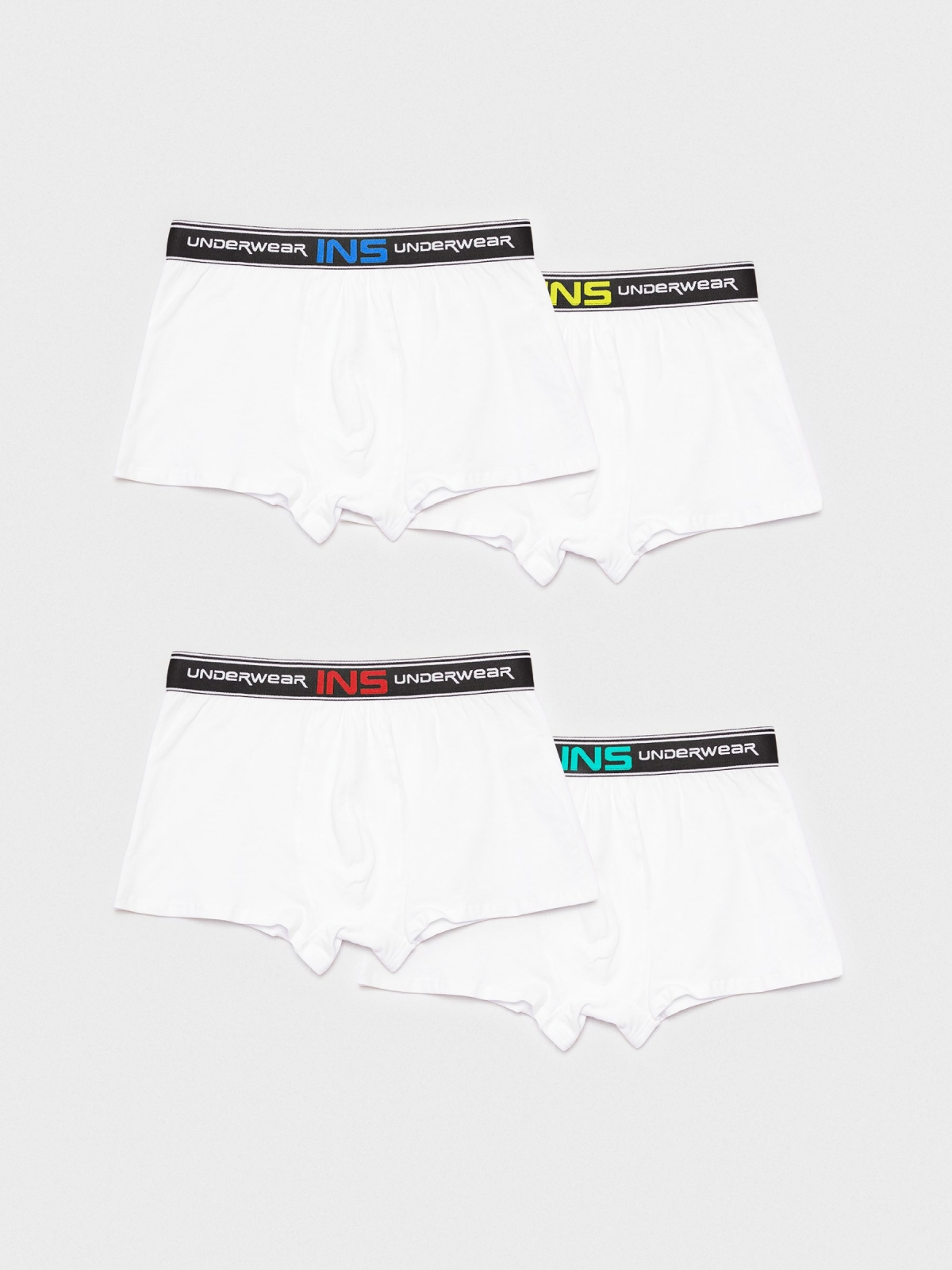 Pack 4 white boxers white